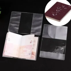 Travel Waterproof Dirt Passport Holder Cover Wallet Transparent PVC ID Card Holders Business Credit Card Holder Case Pouch