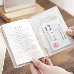 Travel Waterproof Dirt Passport Holder Cover Wallet Transparent PVC ID Card Holders Business Credit Card Holder Case Pouch