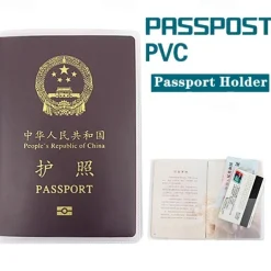 Travel Waterproof Dirt Passport Holder Cover Wallet Transparent PVC ID Card Holders Business Credit Card Holder Case Pouch