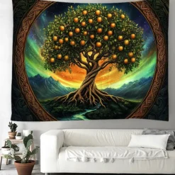 Tree of Life Hanging Tapestry Wall Art Large Tapestry Mural Decor Photograph Backdrop Blanket Curtain Home Bedroom Living Room Decoration