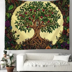 Tree of Life Hanging Tapestry Wall Art Large Tapestry Mural Decor Photograph Backdrop Blanket Curtain Home Bedroom Living Room Decoration