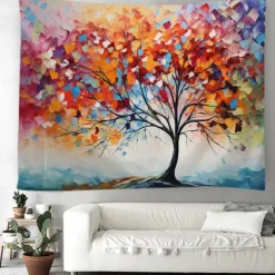 Tree of Life Hanging Tapestry Wall Art Large Tapestry Mural Decor Photograph Backdrop Blanket Curtain Home Bedroom Living Room Decoration
