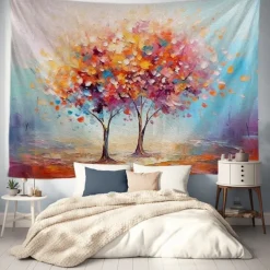 Tree of Life Hanging Tapestry Wall Art Large Tapestry Mural Decor Photograph Backdrop Blanket Curtain Home Bedroom Living Room Decoration