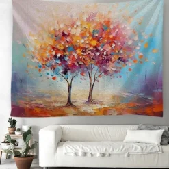 Tree of Life Hanging Tapestry Wall Art Large Tapestry Mural Decor Photograph Backdrop Blanket Curtain Home Bedroom Living Room Decoration
