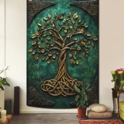 Tree of Life Hanging Tapestry Wall Art Large Tapestry Mural Decor Photograph Backdrop Blanket Curtain Home Bedroom Living Room Decoration