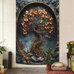 Tree of Life Hanging Tapestry Wall Art Large Tapestry Mural Decor Photograph Backdrop Blanket Curtain Home Bedroom Living Room Decoration