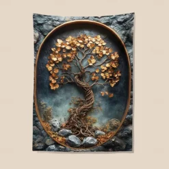 Tree of Life Hanging Tapestry Wall Art Large Tapestry Mural Decor Photograph Backdrop Blanket Curtain Home Bedroom Living Room Decoration