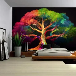 Tree of Life Hanging Tapestry Wall Art Large Tapestry Mural Decor Photograph Backdrop Blanket Curtain Home Bedroom Living Room Decoration