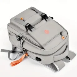 Trend-Brand Backpack Men'S Large Capacity Multi-Functional Waterproof Oxford Cloth Students Computer Bag Simple Business Bag, Back to School Gift