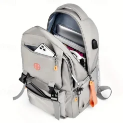 Trend-Brand Backpack Men'S Large Capacity Multi-Functional Waterproof Oxford Cloth Students Computer Bag Simple Business Bag, Back to School Gift