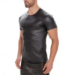 T-shirt Skin Suit Carnival Costume Men's Matte Spandex Costume for Performance Club Pole Dance Halloween Carnival Adults'