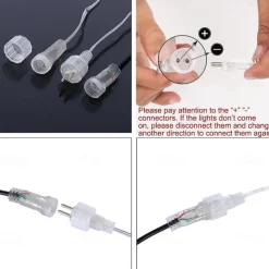 8-Tube Meteor Shower Lights Falling Rain Lights Christmas Lights 50cm 240LEDs Falling Rain Drop Icicle String Lights for Outdoor Patio Garden Christmas Trees Halloween Decoration Holiday Wedding