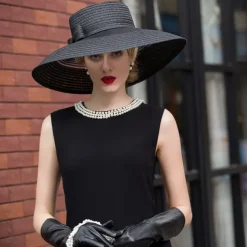 Tulle / Basketwork Kentucky Hat / Hats / Headwear with Floral 1pc Wedding / Special Occasion / Casual Headpiece dress to impress Race Day Dress