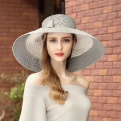 Tulle / Basketwork Kentucky Hat / Hats / Headwear with Floral 1pc Wedding / Special Occasion / Casual Headpiece dress to impress Race Day Dress