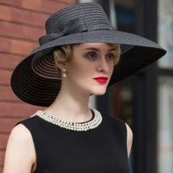 Tulle / Basketwork Kentucky Hat / Hats / Headwear with Floral 1pc Wedding / Special Occasion / Casual Headpiece dress to impress Race Day Dress