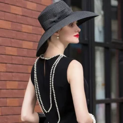 Tulle / Basketwork Kentucky Hat / Hats / Headwear with Floral 1pc Wedding / Special Occasion / Casual Headpiece dress to impress Race Day Dress