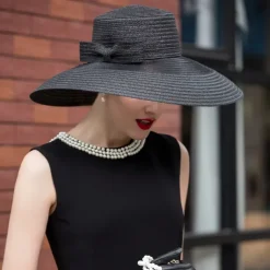 Tulle / Basketwork Kentucky Hat / Hats / Headwear with Floral 1pc Wedding / Special Occasion / Casual Headpiece dress to impress Race Day Dress