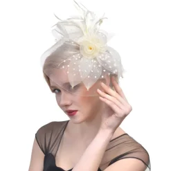 Tulle / Feather / Net Fascinators Kentucky Derby Hat / Headwear with Floral 1PC Wedding / Special Occasion / Horse Race Headpiece