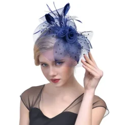 Tulle / Feather / Net Fascinators Kentucky Derby Hat / Headwear with Floral 1PC Wedding / Special Occasion / Horse Race Headpiece