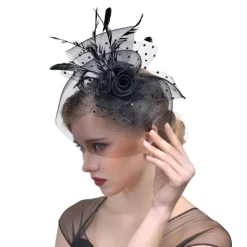 Tulle / Feather / Net Fascinators Kentucky Derby Hat / Headwear with Floral 1PC Wedding / Special Occasion / Horse Race Headpiece