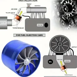 Turbocharger Adapter Fuel Saver Fuel Intake Throttle Valve Modified Accelerator Fuel Intake Fan SUV Turbocharger Converter