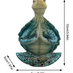 Turtle Sculpture | Peacefulness Meditating Sea Turtle Statue Decorations For Buddha | Meditating Sea Turtle Miniature Figurine Collection For Courtyard Home Patio, Lawn, Garden