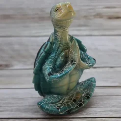 Turtle Sculpture | Peacefulness Meditating Sea Turtle Statue Decorations For Buddha | Meditating Sea Turtle Miniature Figurine Collection For Courtyard Home Patio, Lawn, Garden