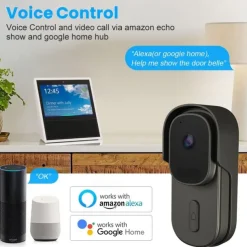 Tuya Smart Home Video Doorbell 1080P Camera Outdoor Wireless WiFi Door Bell Waterproof House Security Protection Smart Lifefor Alexa/Google Home