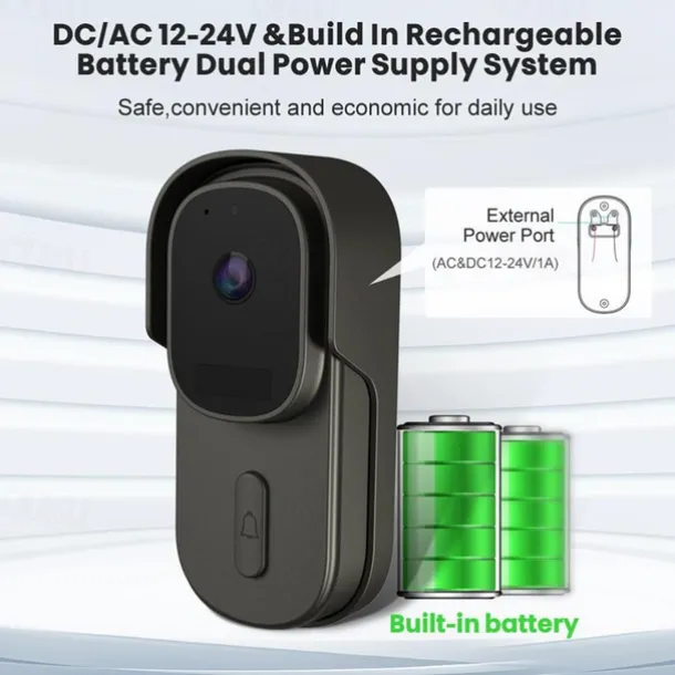 Tuya Smart Home Video Doorbell 1080P Camera Outdoor Wireless WiFi Door Bell Waterproof House Security Protection Smart Lifefor Alexa/Google Home