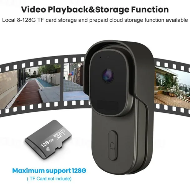 Tuya Smart Home Video Doorbell 1080P Camera Outdoor Wireless WiFi Door Bell Waterproof House Security Protection Smart Lifefor Alexa/Google Home