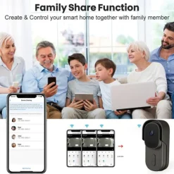 Tuya Smart Home Video Doorbell 1080P Camera Outdoor Wireless WiFi Door Bell Waterproof House Security Protection Smart Lifefor Alexa/Google Home