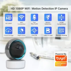 Tuya WIFI PTZ Camera 1080P HD Indoor Baby Monitor Smart Home Wireless Night Vision P2P Security Video Surveillance IP Cameras