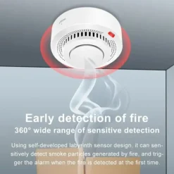 Tuya ZigBee Smart Smoke Detector Security Protection Smoke Alarm Fire Protection For Home Security System Via Smart Life Ap