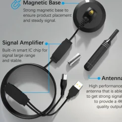 TV Antenna Digital HDTV Amplified 3600 Mile Range Indoor Outdoor W/Magnetic Base