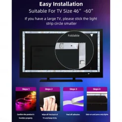 TV LED Backlight Strip RGBIC Programmable Music Synchronization Timing Bluetooth APP Control 2.4G Control 1-5M TV/Monitor Backlight Indoor or Outdoor Activities Festival Decoration USB 5050 Light Strip