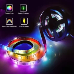 TV LED Backlight Strip RGBIC Programmable Music Synchronization Timing Bluetooth APP Control 2.4G Control 1-5M TV/Monitor Backlight Indoor or Outdoor Activities Festival Decoration USB 5050 Light Strip