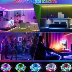 TV LED Backlight Strip RGBIC Programmable Music Synchronization Timing Bluetooth APP Control 2.4G Control 1-5M TV/Monitor Backlight Indoor or Outdoor Activities Festival Decoration USB 5050 Light Strip