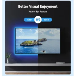 TV LED Backlights App Control RGB Smart LED Strip Lights with WIFI Atmosphere Light with USB TV Background Light 5V Living Room Led Color Atmosphere Light Remote Control