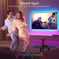 TV LED Backlights App Control RGB Smart LED Strip Lights with WIFI Atmosphere Light with USB TV Background Light 5V Living Room Led Color Atmosphere Light Remote Control