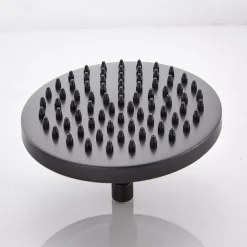 Two Handles Shower Systerm Set, Black Brass Faucet Three Holes Adjustable Electroplated Rainfall High Pressure Shower Mixer Taps with Rain Shower and Hand Shower