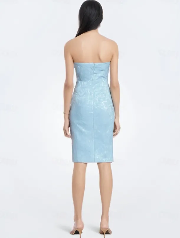 Two Piece Sheath Mother of the Bride Dress Wedding Guest Elegant Party Scoop Neck Knee Length Lace Long Sleeve Wrap Included with Solid Color Race Day Dress free custom size