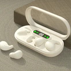 Two-in-one sleep wireless Bluetooth headphones thin mini noise reduction digital display long-lasting battery life