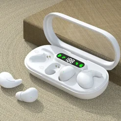 Two-in-one sleep wireless Bluetooth headphones thin mini noise reduction digital display long-lasting battery life