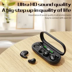 Two-in-one sleep wireless Bluetooth headphones thin mini noise reduction digital display long-lasting battery life