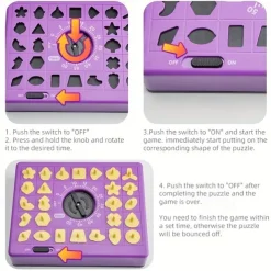 Two-Player Concentration Shape Puzzle Game - Learning & Education Early Development & Activity Toys - Enhance Problem-Solving Skills Boost Concentration and Foster Healthy Competition with This Inte