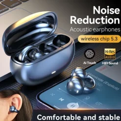TWS Bluetooth Earphone Clip Ear Type Sports and Leisure Headphones 5.3 Wireless Headset Waterproof Earbuds Stereo Noise Reduction Sport Earphones