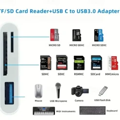 Type-c Mobile Phone Connects To SD Tf Card Adapter To Read U Disk Adapter