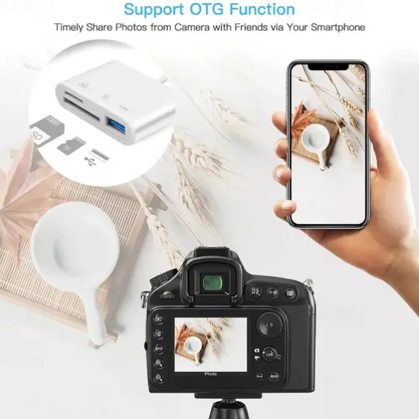 Type-c Mobile Phone Connects To SD Tf Card Adapter To Read U Disk Adapter