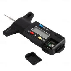 Tyre Tread Depth Gauge 0-25.4mm/1Inch Portable Tread Depth Checker Tyre Depth Measure with LCD Display for Cars