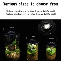 UFO Micro Landscape Fill Light LED Plant Light Moss Ecological Bottle Light LED Plant Growth Light Creative Tree of Life Light USB Power Supply 1PC